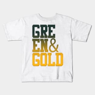 Green & Gold Kids T-Shirt